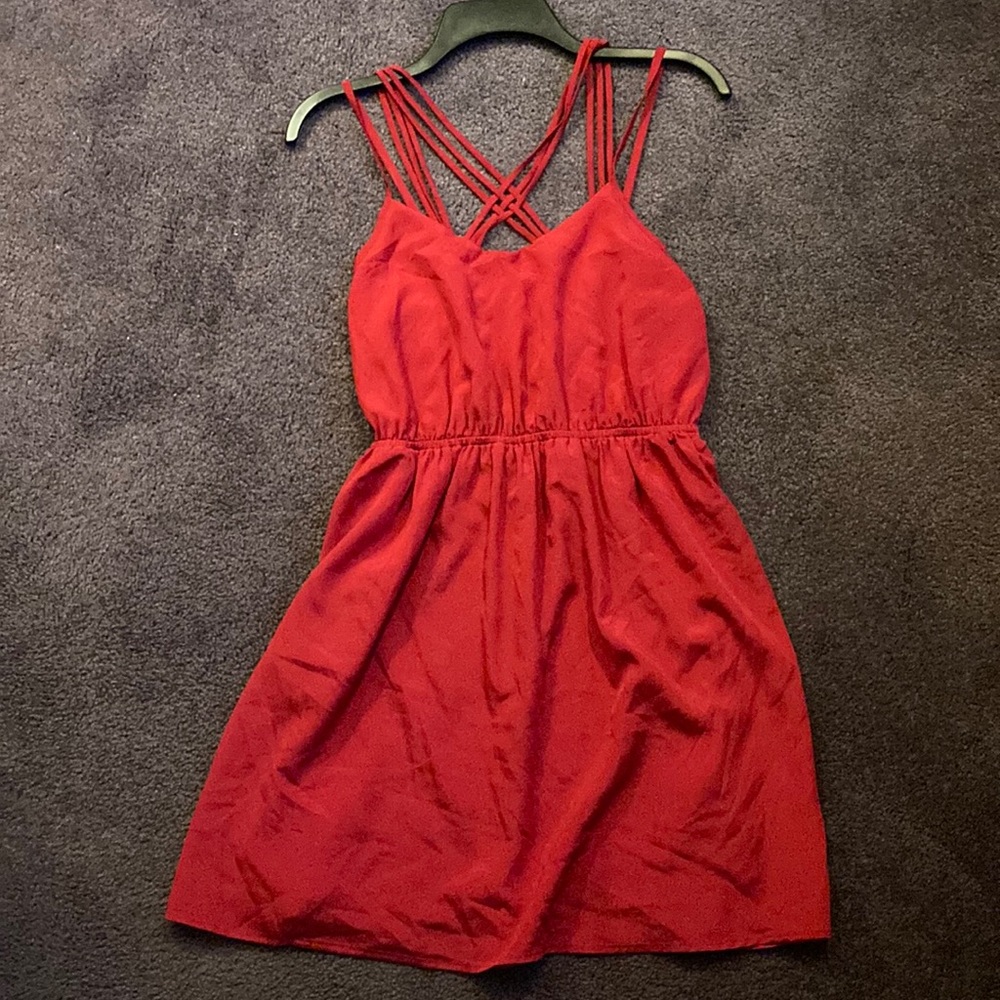 Red formal mini dress